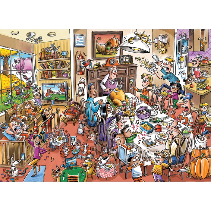 Puzzle Cobble-Hill-47034 Thanksgiving En Famile