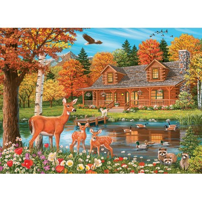 Puzzle Cobble-Hill-47036 Étang de la Maison (famille)