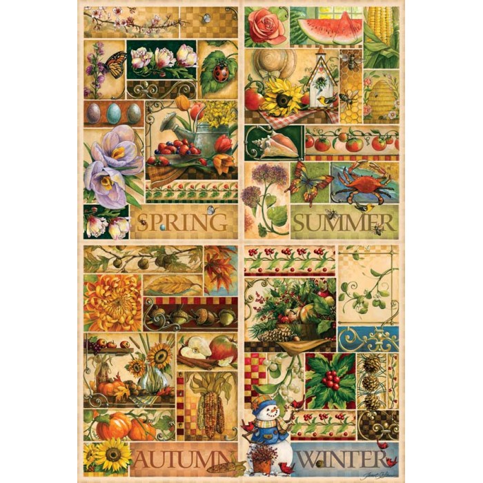 Puzzle  Cobble-Hill-49012 The Four Seasons