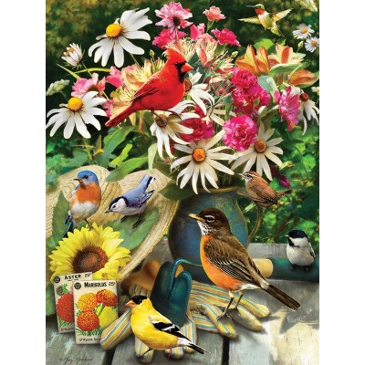 Puzzle Cobble-Hill-52101-85035 Pièces XXL - Greg Giordano - Garden Birds