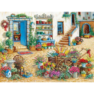 Puzzle Cobble-Hill-54344 Pièces XXL - Janet Kruskamp - Fancy Flower Shop