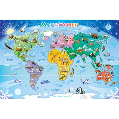 Puzzle Cobble-Hill-58893 Map of the World