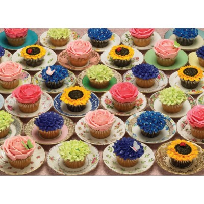 Puzzle Cobble-Hill-80057 Cupcakes and Saucers