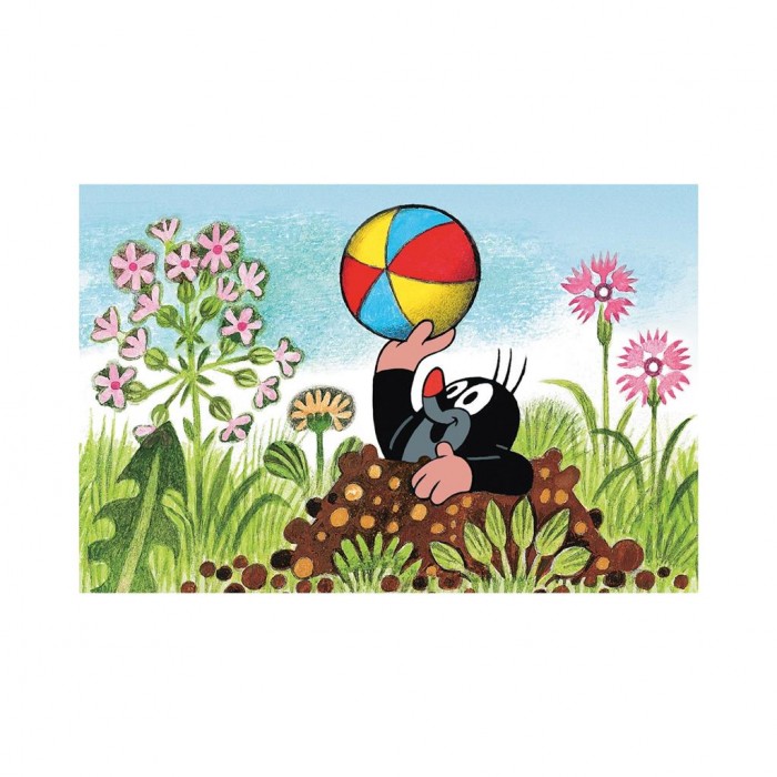  Dino-33106-Ballon Mini Puzzle - La Petite Taupe : Ballon