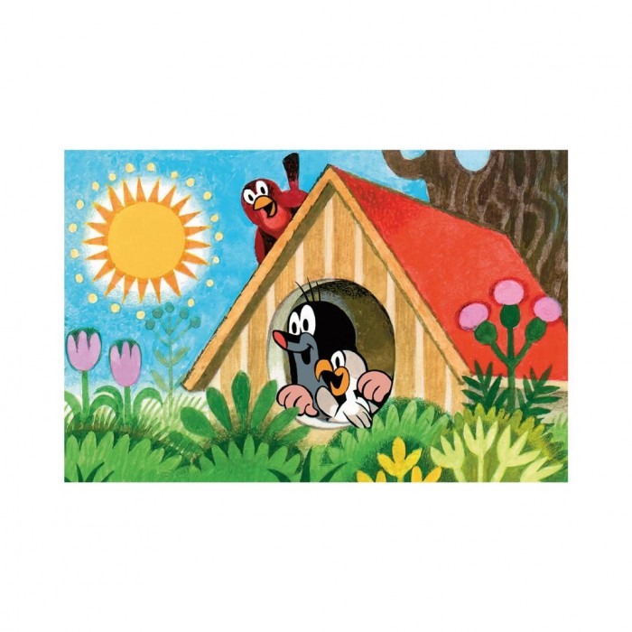  Dino-33106-Maisonnette Mini Puzzle - La Petite Taupe : Maisonnette