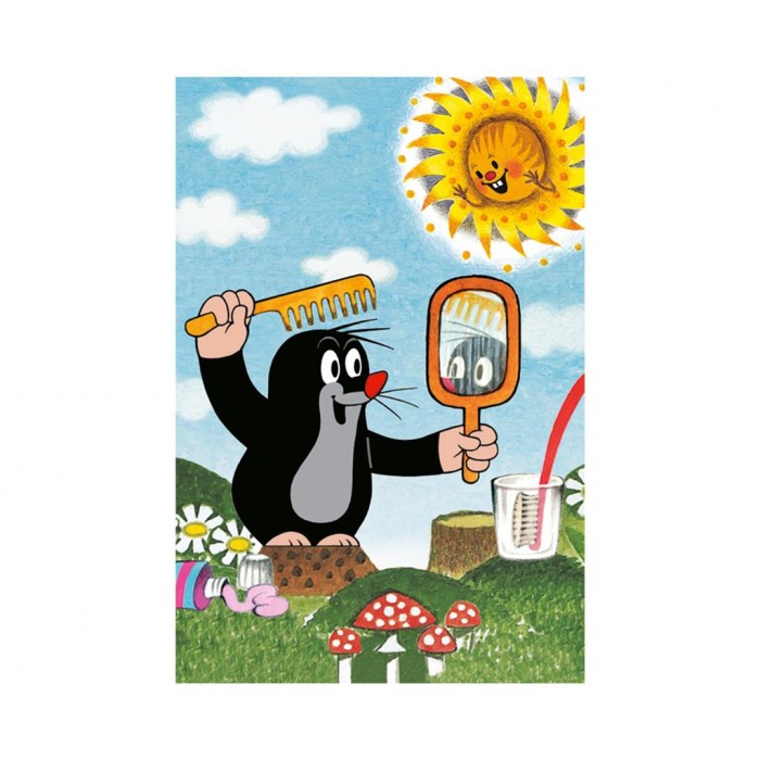  Dino-33106-Miroir Mini Puzzle - La Petite Taupe : Miroir