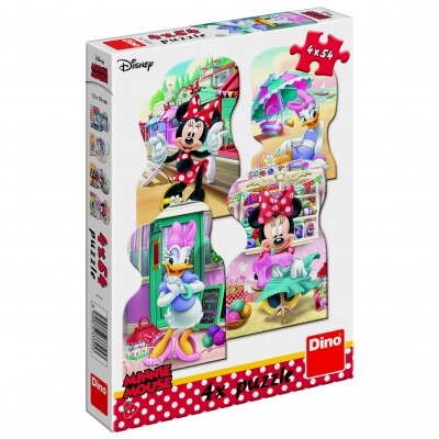 Dino-33325 4 Puzzles - Minnie et Daisy