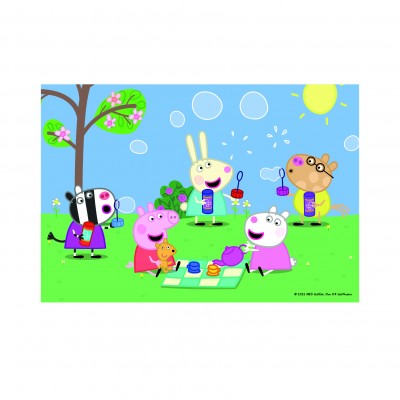 Dino-38166 Peppa Pig et ses Amis - 2 Puzzles de 48 Pièces
