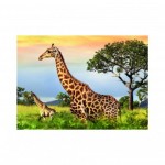 Puzzle  Dino-53294 Famille Girafe