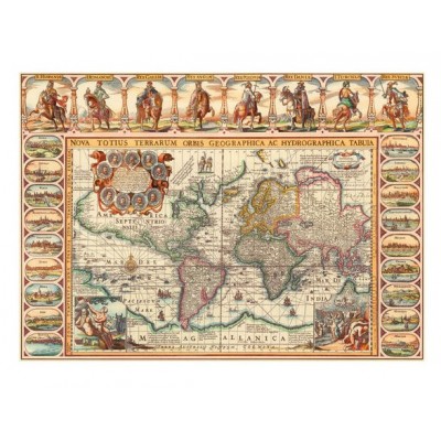 Puzzle Dino-56106 Carte du Monde Antique