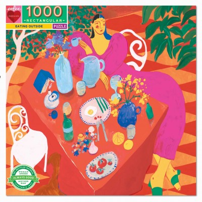 Puzzle eeBoo-51049 MANGER À L'EXTÉRIEUR