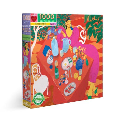 Puzzle eeBoo-51049 MANGER À L'EXTÉRIEUR