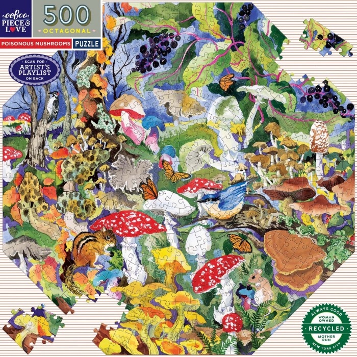 Puzzle eeBoo-52129 Champignons Vénéneux