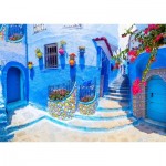 Puzzle  Enjoy-Puzzle-1365 Rue Turquoise à Chefchaouen, Maroc
