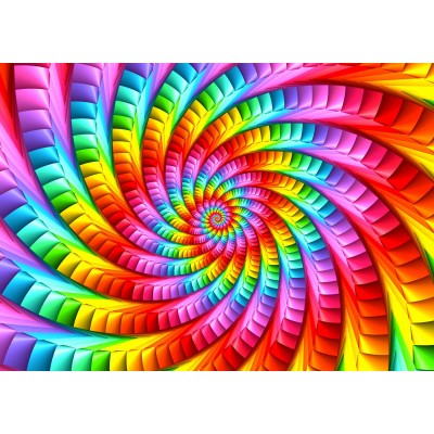 Puzzle Enjoy-Puzzle-1635 Psychedelic Rainbow Spiral