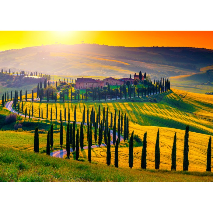 Puzzle Enjoy-Puzzle-2082 Coucher de Soleil en Toscane