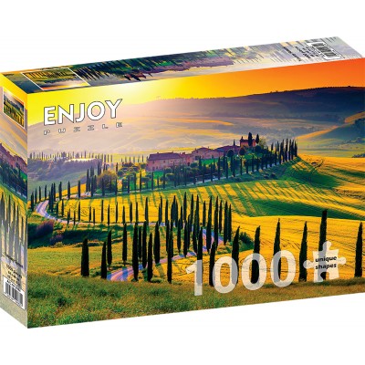 Puzzle Enjoy-Puzzle-2082 Coucher de Soleil en Toscane