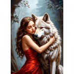 Puzzle  Enjoy-Puzzle-2165 La Femme et le Loup