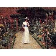 Puzzle  Grafika-F-30143 Edmund Blair Leighton : Lady in a Garden