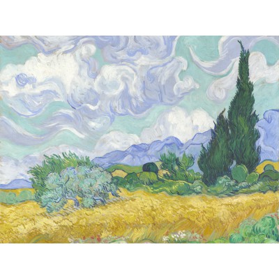 Puzzle Grafika-F-30172 Van Gogh Vincent : Champ de Blé avec Cyprès, 1899