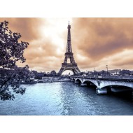 Puzzle  Grafika-F-30313 La Tour Eiffel par Temps de Pluie en Hiver