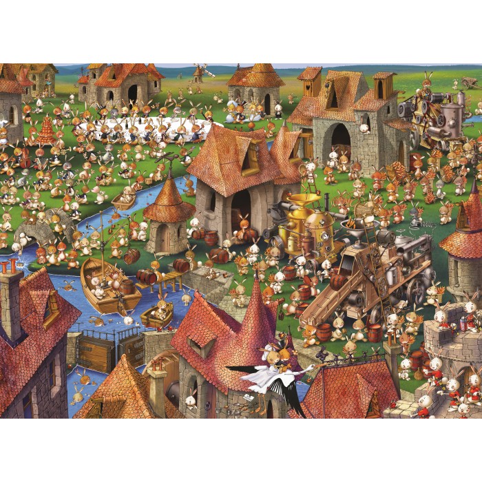 Puzzle Grafika-F-30604 François Ruyer - Lapins !