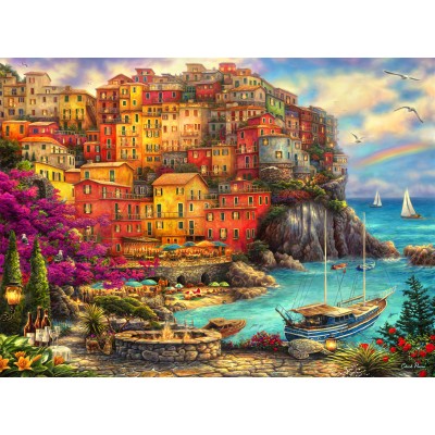 Puzzle Grafika-F-30819 Chuck Pinson - A Beautiful Day at Cinque Terre