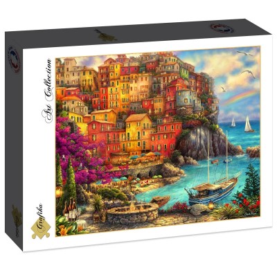 Puzzle Grafika-F-30819 Chuck Pinson - A Beautiful Day at Cinque Terre