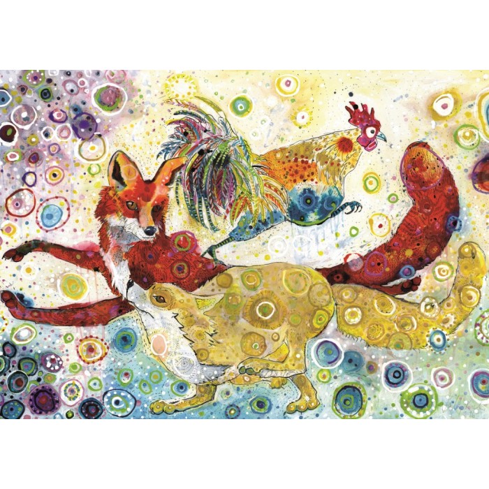 Puzzle Grafika-F-32254 Sally Rich - Leaping Fox's