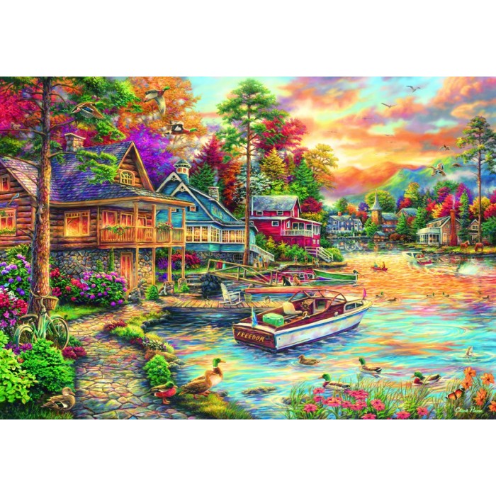 Puzzle Grafika-F-32340 Chuck Pinson - Freedom at the Lake