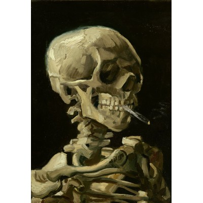 Puzzle Grafika-F-32760 Van Gogh - Head of a Skeleton with a Burning Cigarette, 1886