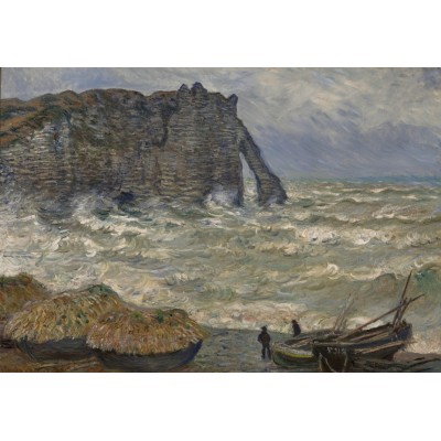 Puzzle Grafika-F-32783 Claude Monet - Mer agitée à Étretat, 1883