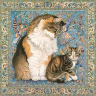 Puzzle  Grafika-F-33335 Agneatha and Avril on Persian carpet