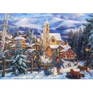 Puzzle  Grafika-T-00724 Chuck Pinson - Sledding To Town