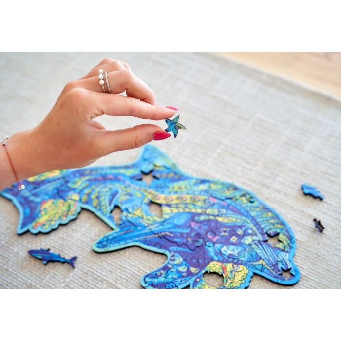 Harmandi-Puzzle-90543 Puzzle en Bois - Dauphin Joueur