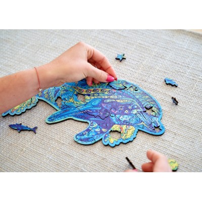 Harmandi-Puzzle-90543 Puzzle en Bois - Dauphin Joueur