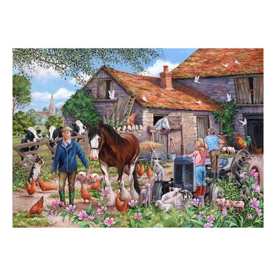 Puzzle House-Of-Puzzles-HP0614 Pièces XXL - Ferme MacDonalds