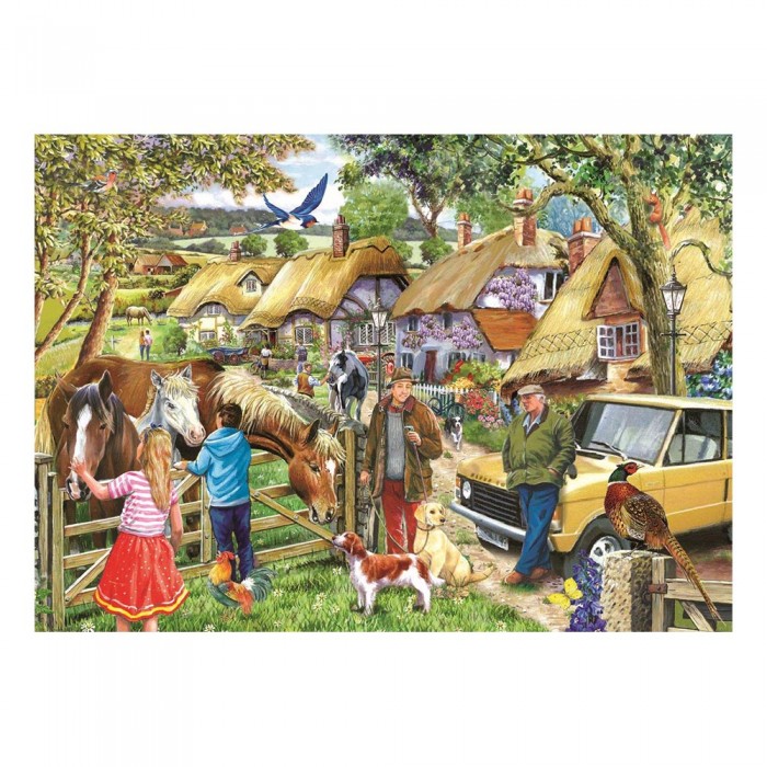 Puzzle  House-Of-Puzzles-HP0647 Pièces XXL - Chevaux et Chiens Courants