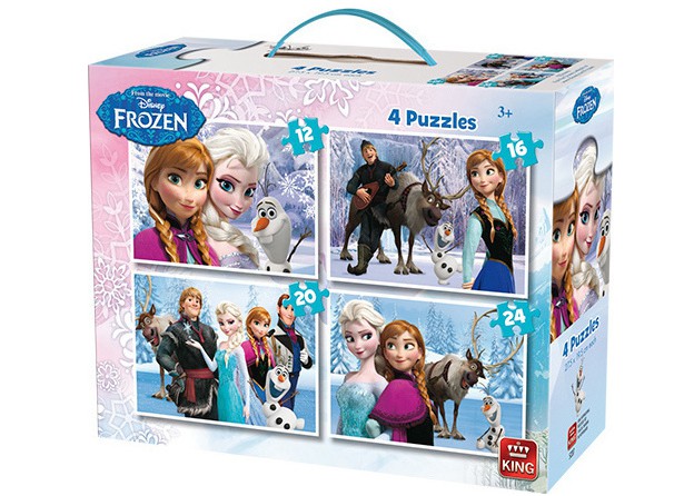 4 Puzzles - La Reine des Neiges - 12 Teile - KING INTERNATIONAL Puzzle  acheter en ligne