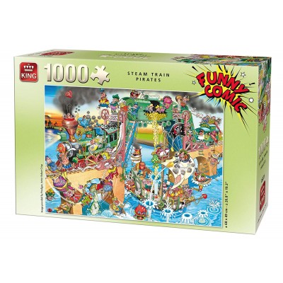 Puzzle King-Puzzle-05225 Funny Comic Collection - Steam Train Pirates