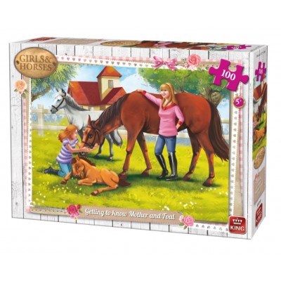 Puzzle King-Puzzle-05297 Girls & Horses