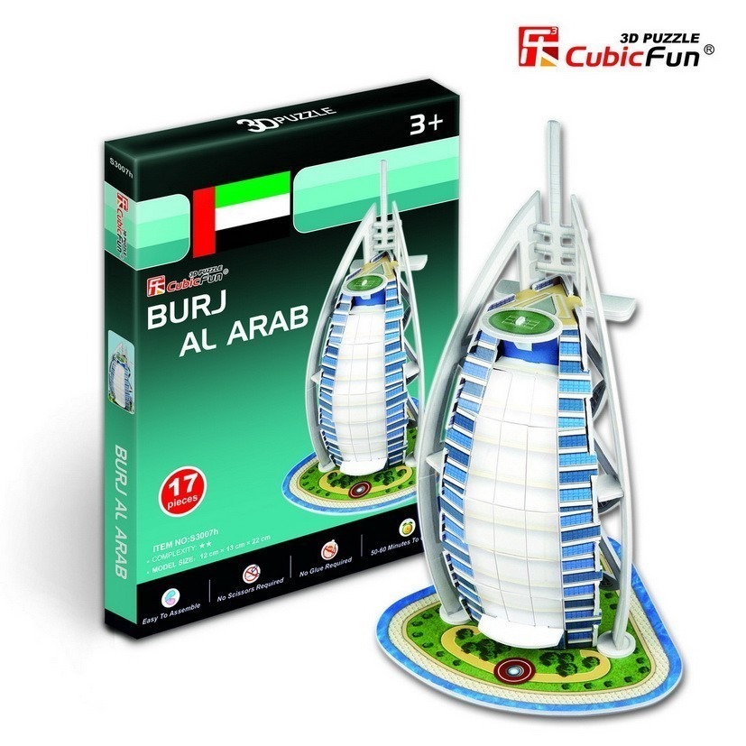 Puzzle 3D Série Mini - Émirats Arabes Unis : Burj Al Arab (Difficulté 2/8)