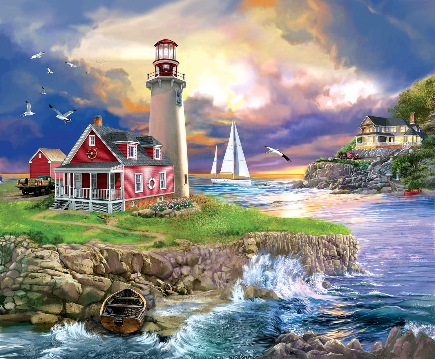 Bigelow Illustrations Sunset Point Lighthouse