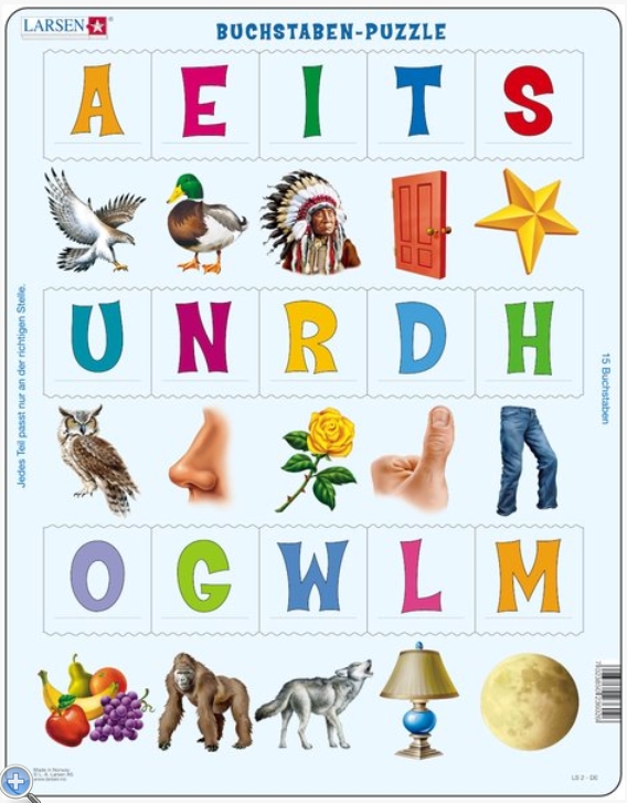 puzzle cadre - apprendre les lettres (en allemand)