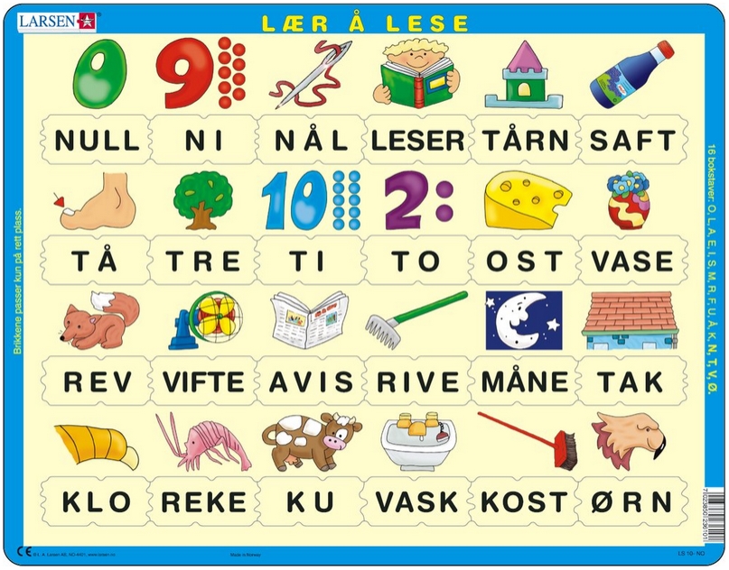puzzle cadre - apprendre à lire le norvégien 2 (en norvégien)