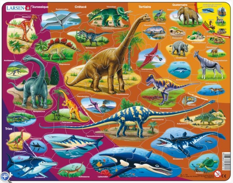 puzzle cadre - les animaux dans l'histoire (en français)