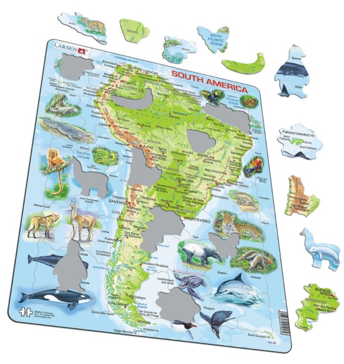 Puzzle Cadre Amerique du Sud en Espagnol
