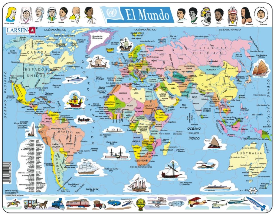 Puzzle Cadre - El Mundo (en Espagnol)