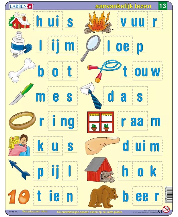 puzzle cadre - apprendre à lire le néerlandais 3