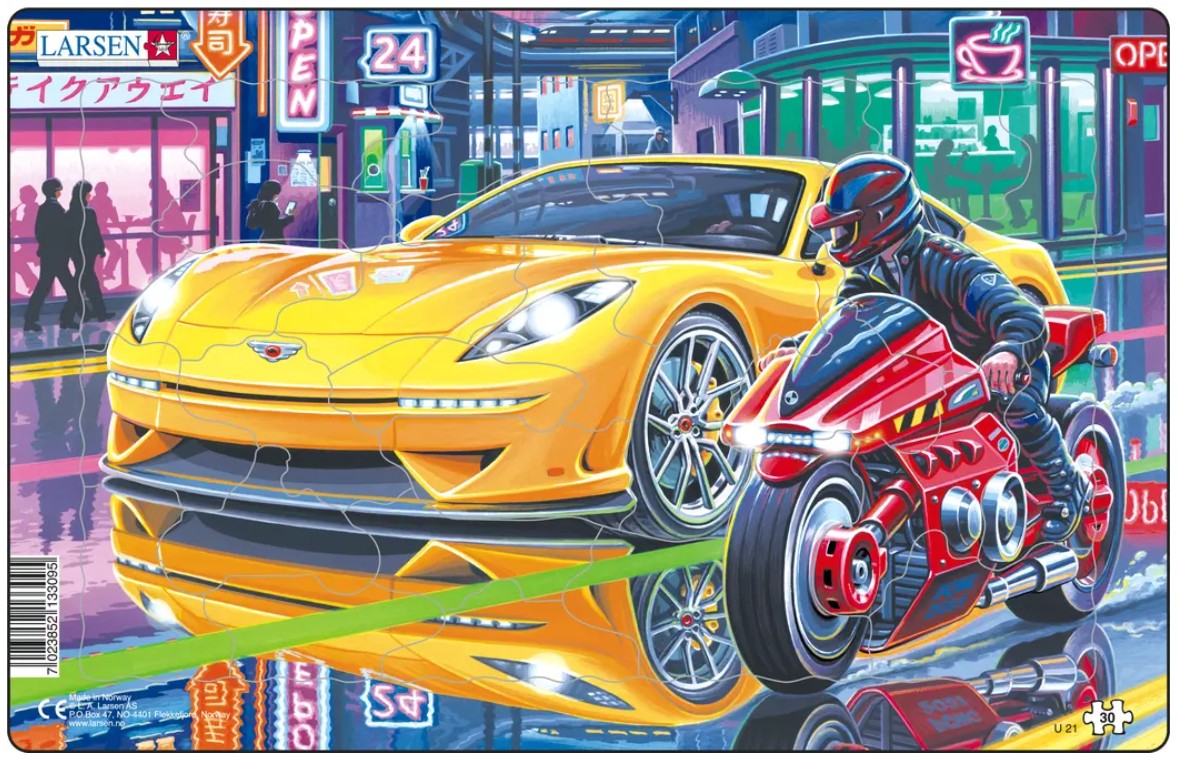 Puzzle Cadre - Sports Cars in the City